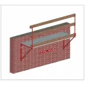 CONSOLE MURALE 1000x1000 AVEC POTELET